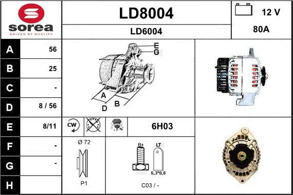 SNRA LD8004 - Alternateur cwaw.fr