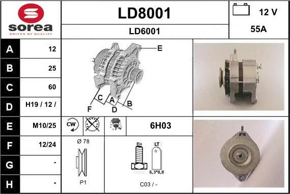 SNRA LD8001 - Alternateur cwaw.fr