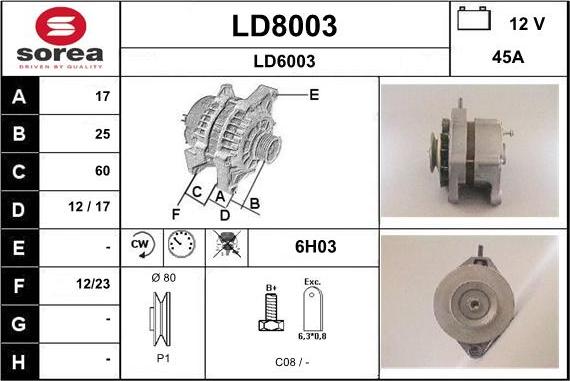 SNRA LD8003 - Alternateur cwaw.fr