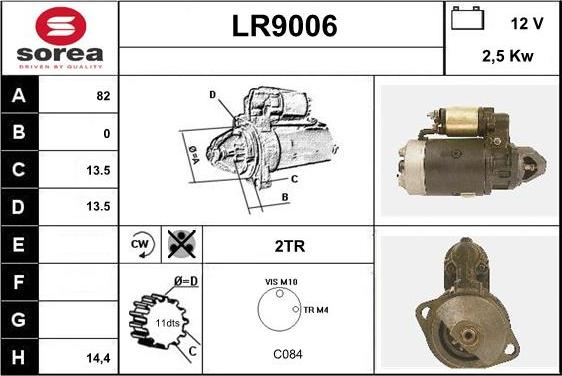 SNRA LR9006 - Démarreur cwaw.fr