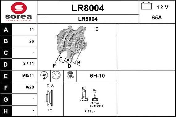 SNRA LR8004 - Alternateur cwaw.fr