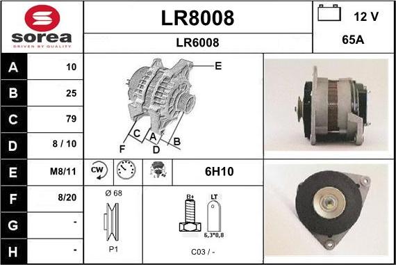 SNRA LR8008 - Alternateur cwaw.fr