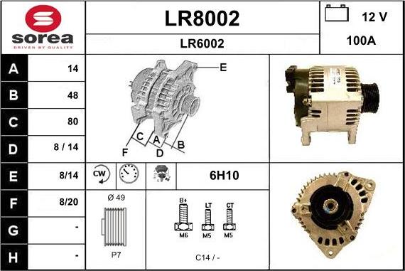 SNRA LR8002 - Alternateur cwaw.fr