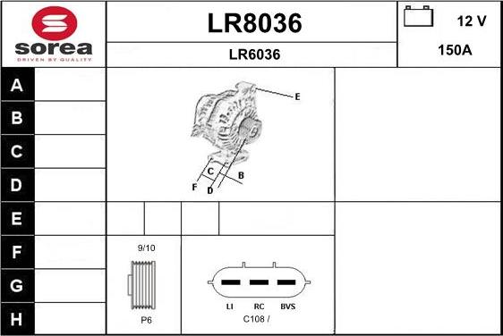 SNRA LR8036 - Alternateur cwaw.fr