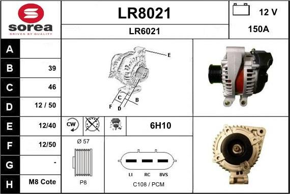 SNRA LR8021 - Alternateur cwaw.fr