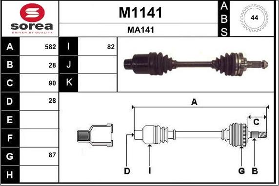 SNRA M1141 - Arbre de transmission cwaw.fr