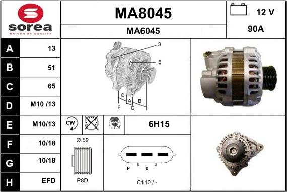 SNRA MA8045 - Alternateur cwaw.fr