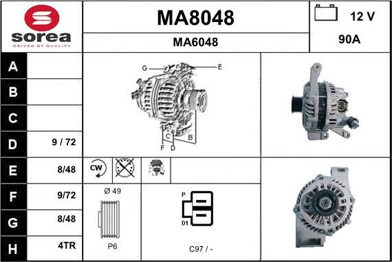 SNRA MA8048 - Alternateur cwaw.fr