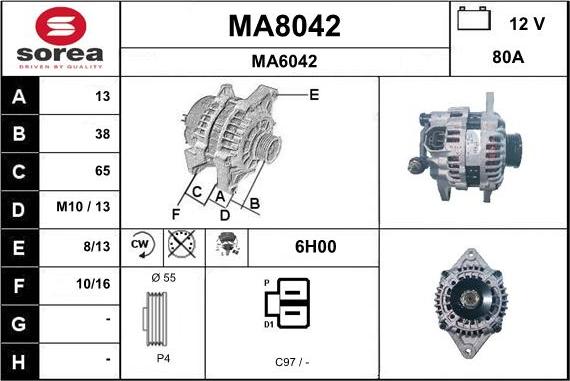 SNRA MA8042 - Alternateur cwaw.fr