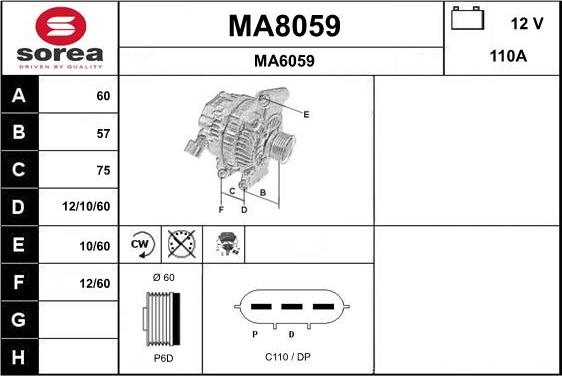 SNRA MA8059 - Alternateur cwaw.fr