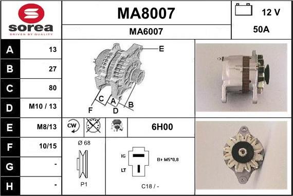 SNRA MA8007 - Alternateur cwaw.fr