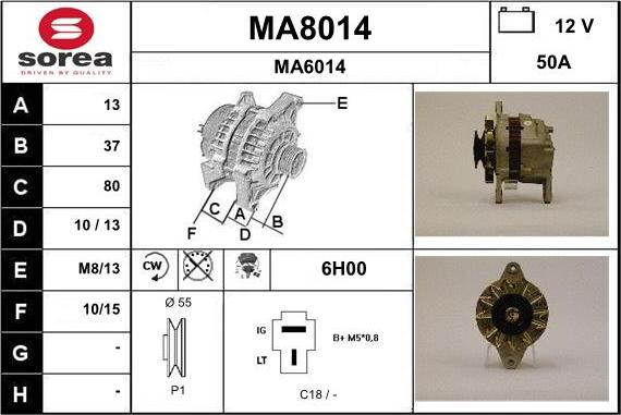 SNRA MA8014 - Alternateur cwaw.fr