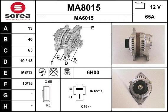 SNRA MA8015 - Alternateur cwaw.fr