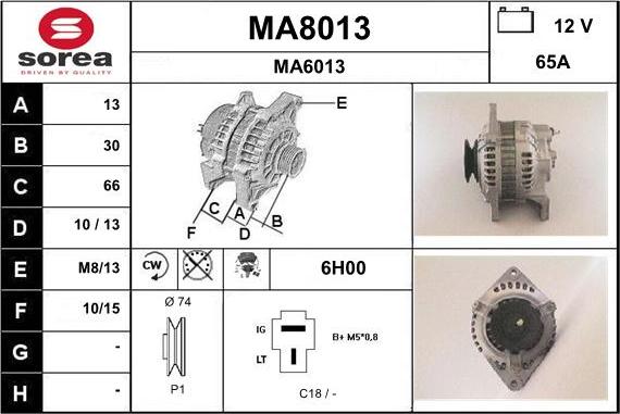 SNRA MA8013 - Alternateur cwaw.fr