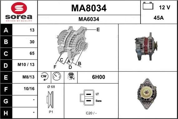 SNRA MA8034 - Alternateur cwaw.fr