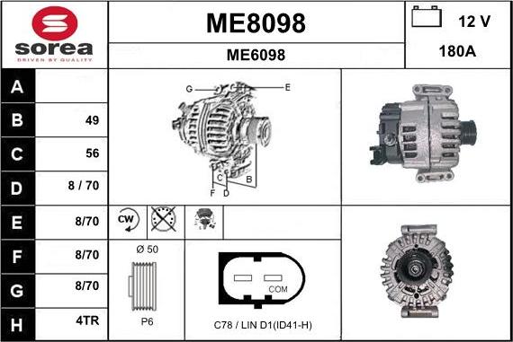 SNRA ME8098 - Alternateur cwaw.fr