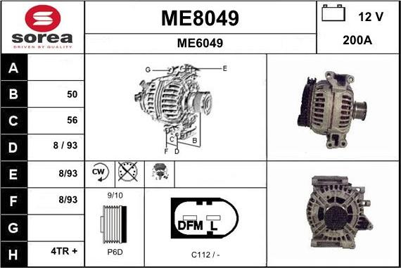 SNRA ME8049 - Alternateur cwaw.fr