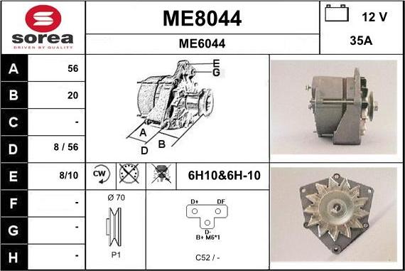 SNRA ME8044 - Alternateur cwaw.fr