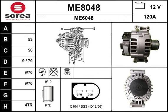 SNRA ME8048 - Alternateur cwaw.fr