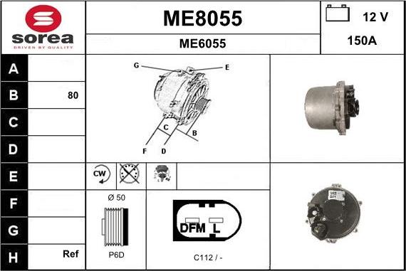 SNRA ME8055 - Alternateur cwaw.fr