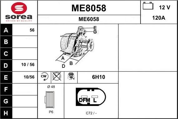 SNRA ME8058 - Alternateur cwaw.fr