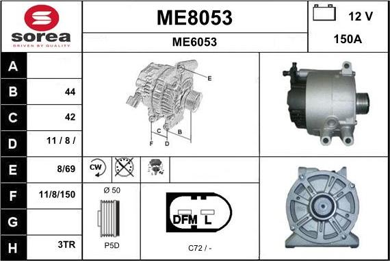 SNRA ME8053 - Alternateur cwaw.fr