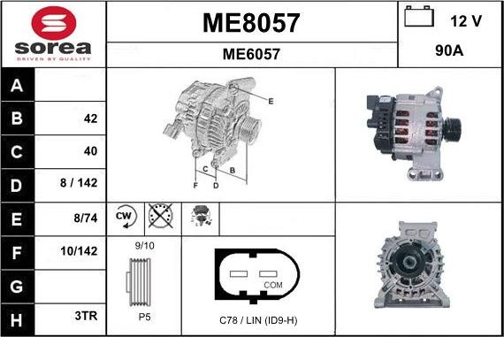 SNRA ME8057 - Alternateur cwaw.fr