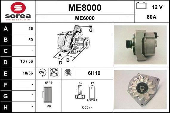 SNRA ME8000 - Alternateur cwaw.fr