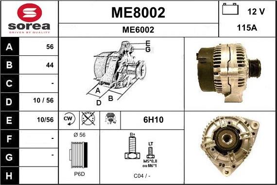 SNRA ME8002 - Alternateur cwaw.fr