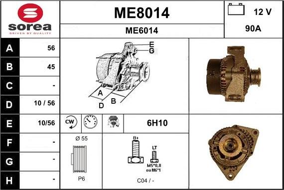 SNRA ME8014 - Alternateur cwaw.fr