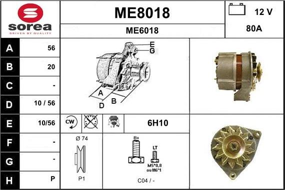 SNRA ME8018 - Alternateur cwaw.fr