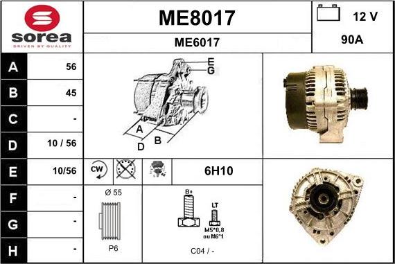 SNRA ME8017 - Alternateur cwaw.fr