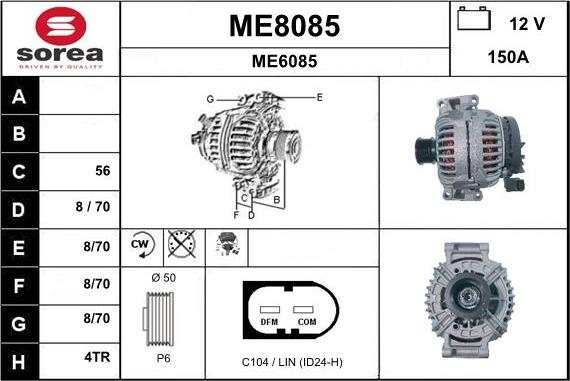 SNRA ME8085 - Alternateur cwaw.fr