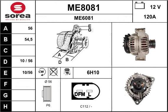 SNRA ME8081 - Alternateur cwaw.fr