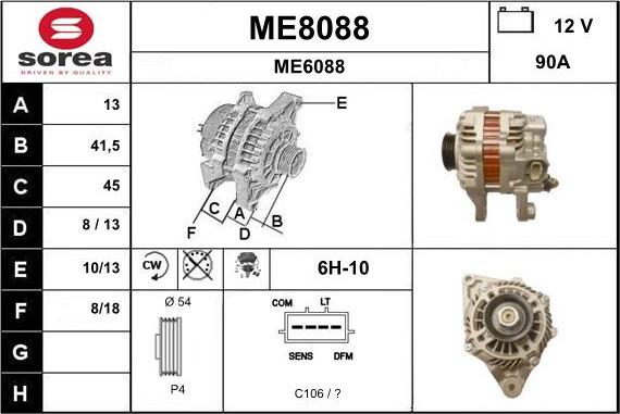 SNRA ME8088 - Alternateur cwaw.fr