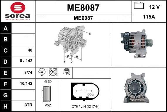 SNRA ME8087 - Alternateur cwaw.fr