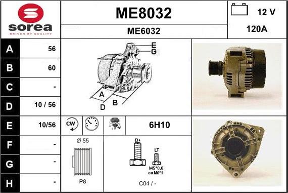 SNRA ME8032 - Alternateur cwaw.fr