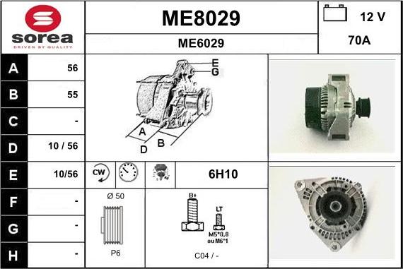 SNRA ME8029 - Alternateur cwaw.fr