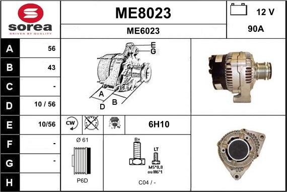 SNRA ME8023 - Alternateur cwaw.fr