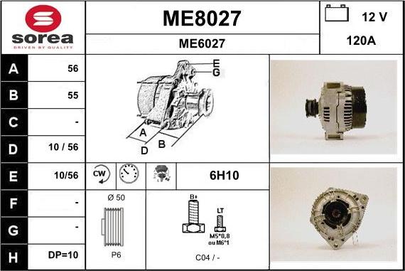 SNRA ME8027 - Alternateur cwaw.fr