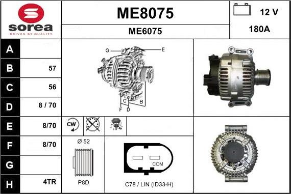 SNRA ME8075 - Alternateur cwaw.fr