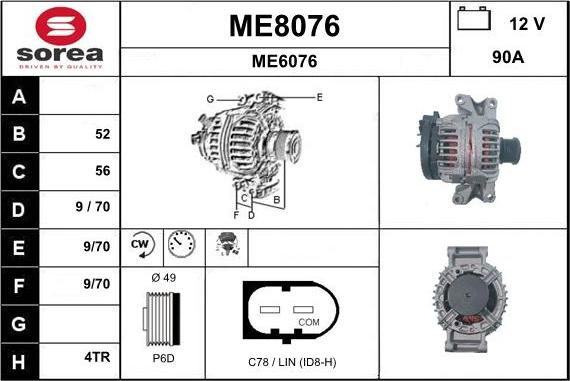 SNRA ME8076 - Alternateur cwaw.fr