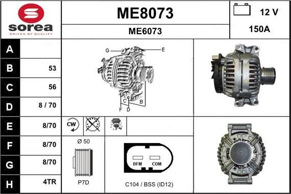 SNRA ME8073 - Alternateur cwaw.fr