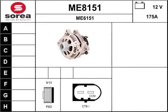 SNRA ME8151 - Alternateur cwaw.fr