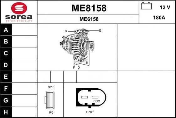 SNRA ME8158 - Alternateur cwaw.fr