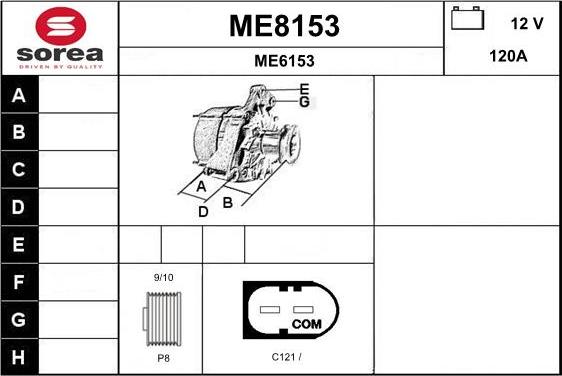 SNRA ME8153 - Alternateur cwaw.fr