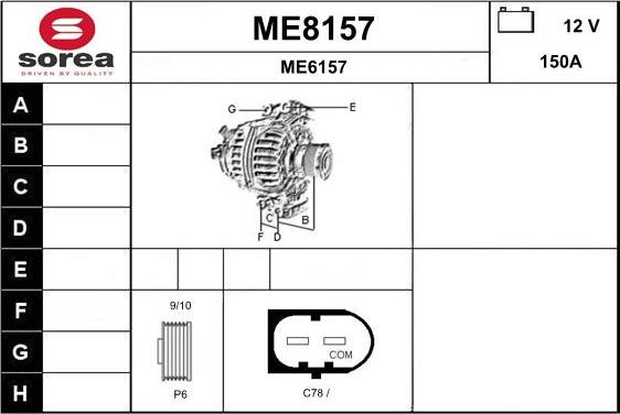 SNRA ME8157 - Alternateur cwaw.fr