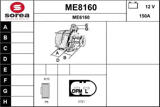 SNRA ME8160 - Alternateur cwaw.fr