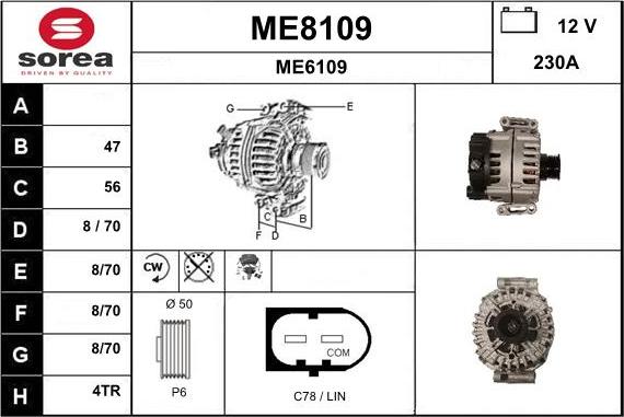 SNRA ME8109 - Alternateur cwaw.fr