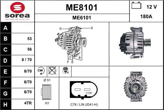 SNRA ME8101 - Alternateur cwaw.fr